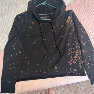 Rock & Republic Black Hoodie with Orange Accents